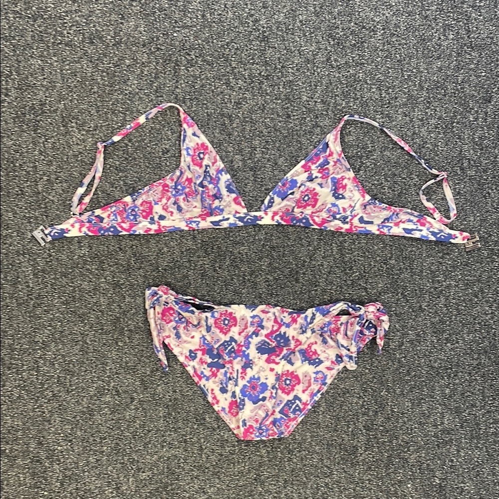 Isabel Marant Pink and Blue Floral Bikini
